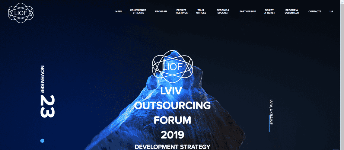 Lviv Outsourcing Forum website