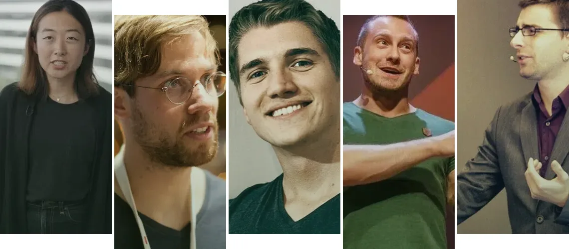 Collage of notable iOS developers: Ayaka Nonaka, Chris Eidhof, Felix Krause, Krzysztof Zablocki, Mattt Thompson